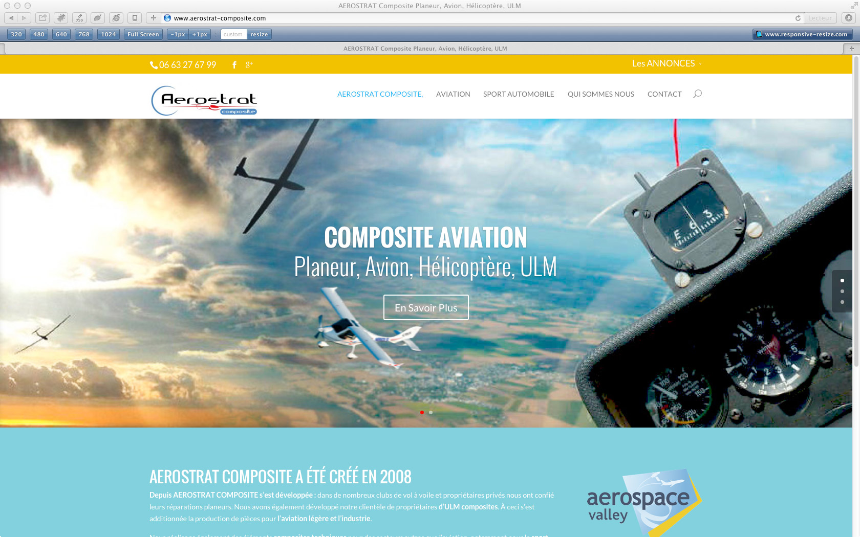 site AEROSTRAT Composite